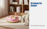 Hooded Pet Bed Throughout the Year Use Hooded Burrow Bed Semi-Enclosed Design Pet Bed for Small Dogs, Young Felines, Indoors, Living Room