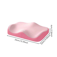 Height Boosting Memory Foam Posture Cushion Coccyx Pressure Relief Ergonomic Student Seat Cushion Adjustable Straps Contoured Booster Seat Pad for Students, Children, Classroom, School
