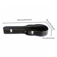 Guitar Case Convex Top Hard cover Guitar Case Zippered Lock Latch Musical Instrument Storage for Travel