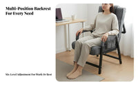 Foldable Design Folding Recliner with Footrest Reclining spinerest foldable Lounger Highspine support Computer Armchair Ergonomic support for Office Workers, Students, Dormitory, Study Room, Bedroom