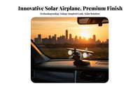 No Charging Required Solar Airplane Car Ornament Sun Exposure Resistant Rotating Propeller Dashboard Decoration Quiet Operation for Drivers