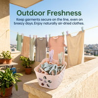 30 Clothespins for Hanging Clothes, Clothes Pins for Laundry Outdoor , Windproof Clothes Peg Clips for Sheets Towels Socks