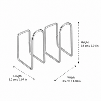 Stainless Steel Pan Lid Holder for Cupboard, Wall Mounted Pot Lid Rack, Drill U-Shaped Pan Organiser, Modern Polished Silver Kitchen Storage