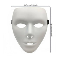 Hip Hop Dance Mask Breathable White Blank Face Mask for Halloween, Men