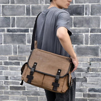 Notebook Bag for Men and Women with Shoulder Strap, Versatile School Bag and Crossbody Bag for Dog Walking, 12-inch Notebook Compartment