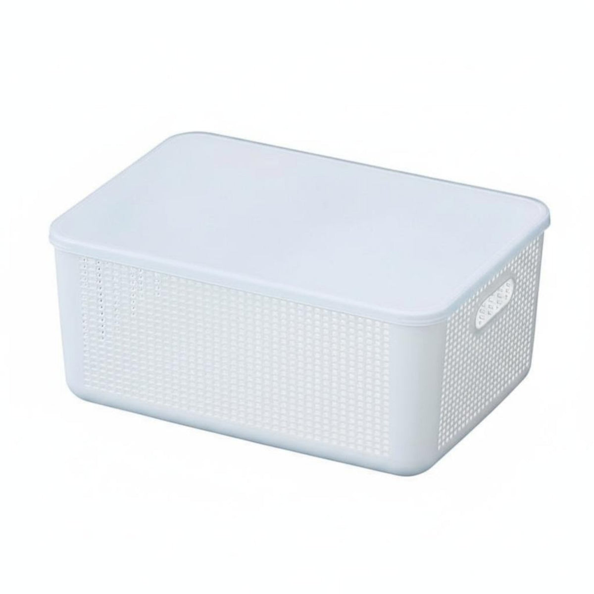 Lidded Wovenand elegance Basket With Lid Storage Box Hollow-openwork Design for Living Room