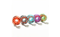 Double-Ended Snap Hook Diving Finger Spool Reel Perforated SMB Line Reel Cord Attached Aluminum Finger Spool Lightweight