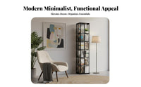 360-Degree Rotation Rotating bookshelf Floor-Standing Rotating Book Tower Space-Saving Design bookshelf Large Capacity for Children, Students, Living Room, Bedroom, Small Spaces, Home Office