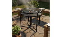 Smokeless BBQ Grill Table Foldable Round Barbecue Table Easy to Clean Tabletop Barbecue Grill Customizable for Patio