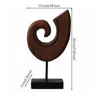 Tranquil Ornament Handmade Abstract Wood Sculpture Retro Style House Decoration for Lobby Area