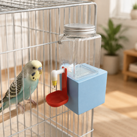 Wireless Cat Water Fountain, Automatic Water Dispenser for Poultry 520 ml, in Transparent Synthetic Polymer, Constant Hydration