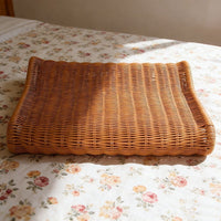 Handwoven Rattan Summer Pillow for Neck Support