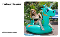 Foldable Green Dragon Inflatable Ing Inflatable Oversized Design Inflatable Dragon Pool Inflatable Leak-Proof for Adults, Teenagers