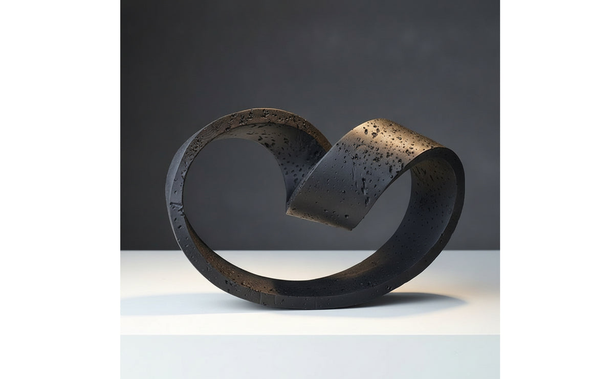 Abstract Sculpture Speckled Loop Sculpture Matte Tabletop Ornament for TV Cabinet, Hotel, Shelf