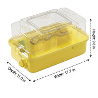 Luxury Hamster Cage, Modern Square Shape Acrylic Material, Transparent Viewing Starter Kit with Top Open Design for Portable Beginner Pet Care