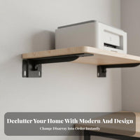 Straight vertical surfaceMounted Board Antiscuff Display Shelf Water-Resistant