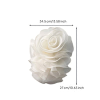 Organza Flower Applique Oversized Organza Rose Soft for Crafts, Costumes