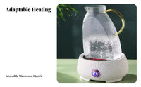 Heat Resistant Hammered Glass Pitcher Easy to Clean Refrigerator Water Jug with Lid Wide Mouth for Homeowners, Kitchen, Dining Table, Office