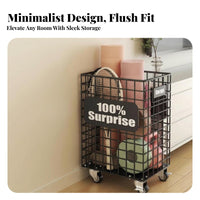 Space-Saving Design Exercise Mat Storage Holder Large Capacity Exercise Mat Rolling Bin Sturdy Construction Gym Organizer Heavy Duty for Fitness Enthusiasts, Living Room, Garage, Home