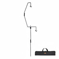 With Hook Camping Lantern Stand Easy to Assemble Portable Camping Light Stand Foldable Detachable Camp Hanger Lightweight for Hiking