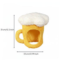 Photo Prop Soft Beer Stein Headpiece Funny Beer Costume Hat for Parties