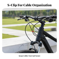Two-Wheeler Cable S-Clip Keeps Cables Tidy Rotatable S-Hook Clip Reusable Two-Wheeler Brake Cable Clasp for Mountain Bikers, Road Cyclists