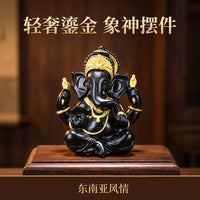 Southeast Asian Resin Elephant God Statue Home Decor