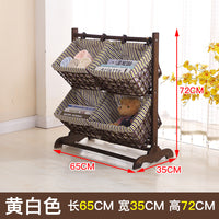 收纳篮落地零食筐脏衣服筐子收纳筐创意客厅藤编筐简约家用杂志架