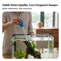Fish Tank Waste Remover Strong Suction Fish Tank Waste Scooper Multifunctional Aquarium Cleaning Pipette for Aquarists, Turtle Owners, Home