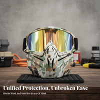 Motorcycle Goggles Visor Sandproof Motorcycle Riding Visor Windproof Riding Goggles Adjustable Headband Comfortable Foam Padding