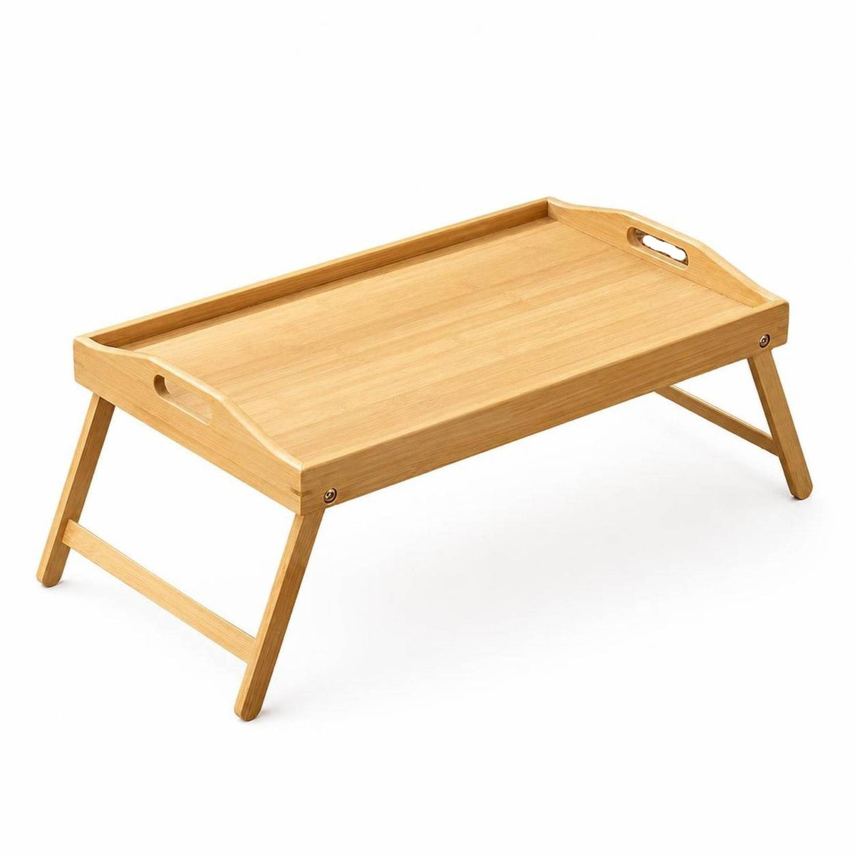 Bamboo Tray Table Portable Lap Desk Multi-Functional for Sofa, Floor