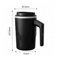 Automatic Stirring Coffee Mug with Temperature Display Insulated Electric Mixing Cup Digital Stirring Mug with Lid for Professionals, Commuters, Office, Travel, Kitchen