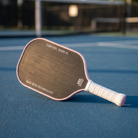 Control Pickleball Paddle with Raw Rotation Technology Long Handle Pickleball Paddle with 16mm Core Slim Grip Racket Textured for Beginners, Tournaments, Practice