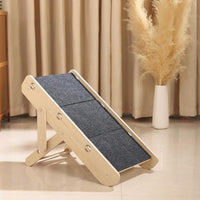 Foldable Wooden Pet Ramp, Adjustable Cat Scratching Board