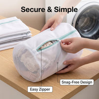 Bras and Baby Clothes Laundry Bag Mesh for Delicate Washing, Thickened Fine Protection for Housewives, Extra Large with Zips, Polyester Net 180-195