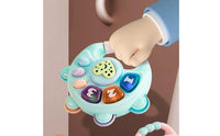 Handheld Baby Hand Bell Colorful Early Learning Toy Infant-Friendly Toy with Easy-Grip Handle Safe for Travel, Car Seat