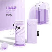 逆季太阳伞超强防晒伞防紫外线女晴雨两用口袋遮阳小轻巧便携六折 暖茶黄【扁小轻盈-高倍防晒】
