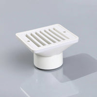 Abs Plastic Pool Overflow Fitting Square Pool Drain with Grate Anti-Clogging Overflow Drain Cover Long-Lasting
