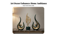 3 Pieces Modern Abstract Art Figurine Housewarming Gift Abstract Art Statue Set Light Luxury Modern Twist Ornament for TV Cabinet, Entryway, Bookshelf