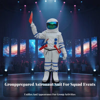 full outsidefit Astronaut Character outsidefit Detailed Design Character Jumpsuit Reflective Visor Fullphysique Costume Allows Easy Movement for actors, Cospcoatings, occasion Organizers, Performances, Cosplay occasions, Parties, Halloween