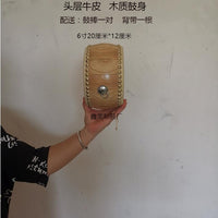 5寸6寸扁鼓牛皮鼓/堂鼓舞蹈课教学鼓 /儿童早教玩具鼓/法器三句半