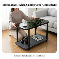C-Shaped Rolling Table Modern Design Household Furniture With casters Sofa Tray for Apartment Residents, householders, Living Room, Small areas, Bedroom