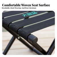 Foldable Cross-Legged Camp Stool space-saving Folding Chair Easy Storage Portable Seating sturdyDuty for Outdoor aficionados, journeyers, Fishing, Train journey, Outdoors, Picnics