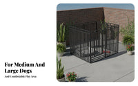 Locking Latch Modular Pet Fence Enclosure Heavy-Duty Metal Pet Enclosure Expandable