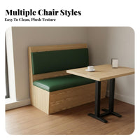 Leather Restaurant Booth Sofa Solid Wood Construction Upholstered Dining Banquette Soft Upholstery Upholstered Banquette Bench for Adults, Lounge, Bar