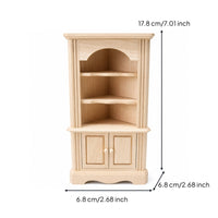 Miniature Bookshelf Wooden Dollhouse Furniture Handmade for Collectors