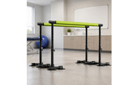 Adjustable Height Rehabilitation Parallel Rails Widened Base Walking Rehab Bar Side Knobs Parallel Rails Green Handrails