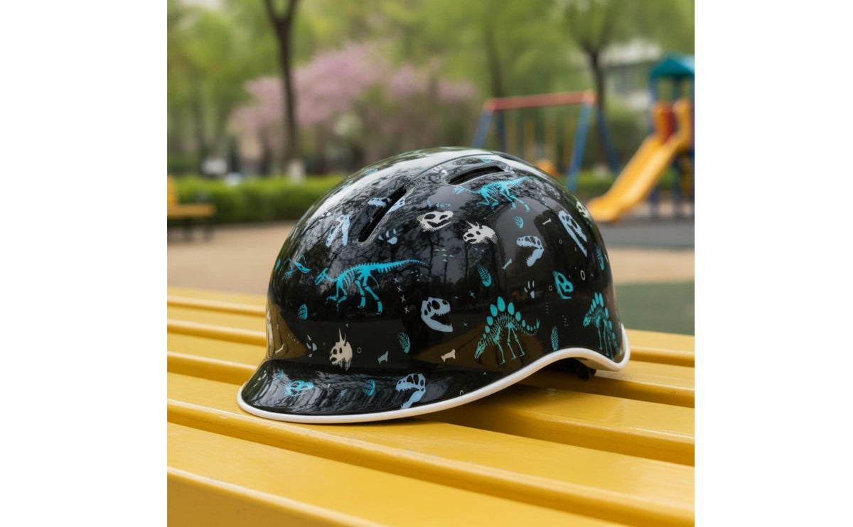 Dinosaur Helmet Vented Kids Bike Helmet Breathable Lightweight for Toddlers, Cycling, Skating