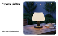 Waterproof Solar Table Lamp Long Battery Life Solar Powered Table Lamp Dimmable Brightness for Camping, Bedside, Restaurant