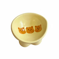 Whisker Friendly Elevated Cat Bowl Easy to Clean Raised Cat Water Bowl Safe Material Ceramic Raised Pet Dish Dishwasher Safe for Cats, Kittens, Small Dogs